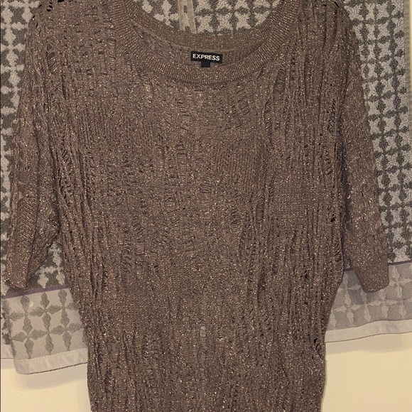 Express | Sweaters | Shimmer Fall Sheer Sweater Express Thanksgiving ...
